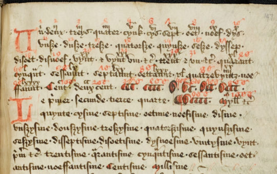An example of a French manuscript